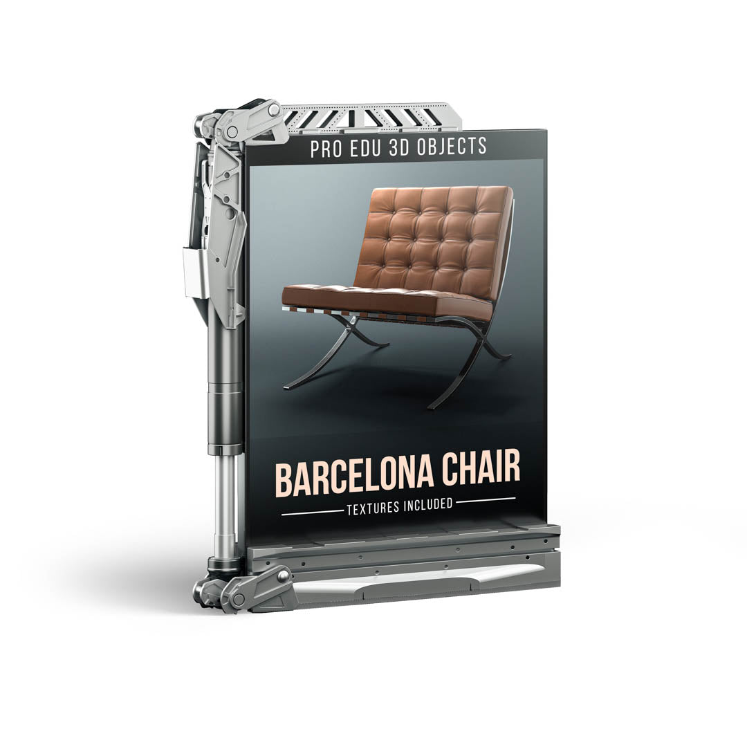 Barcelona Modern Chair 3D Model | C4D FBX OBJ CGI Asset PRO EDU PRO EDU PRO EDU