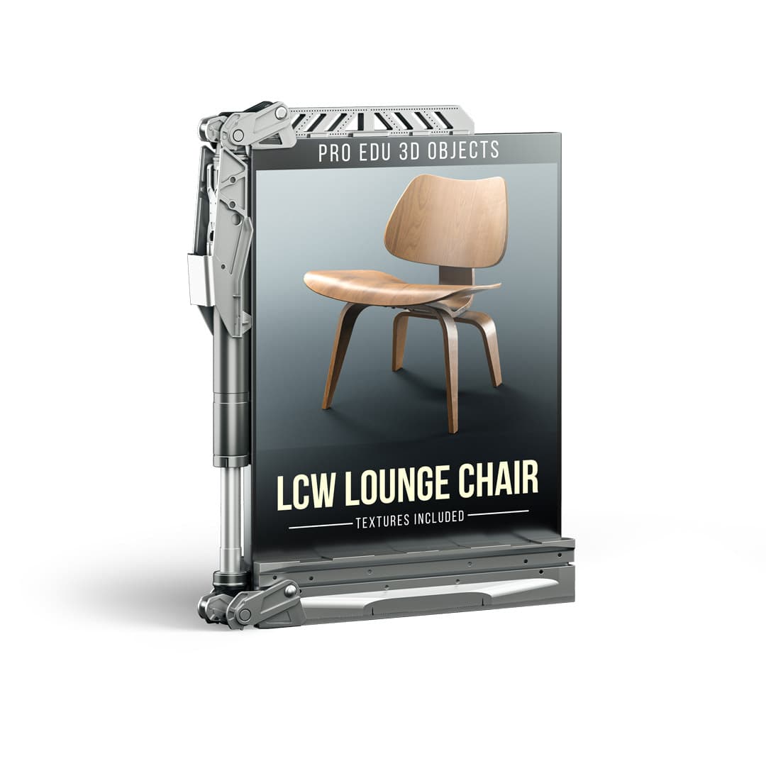 Eames Lounge Chair 3D Model Photoshop | C4D FBX OBJ CGI Asset PRO EDU PRO EDU PRO EDU