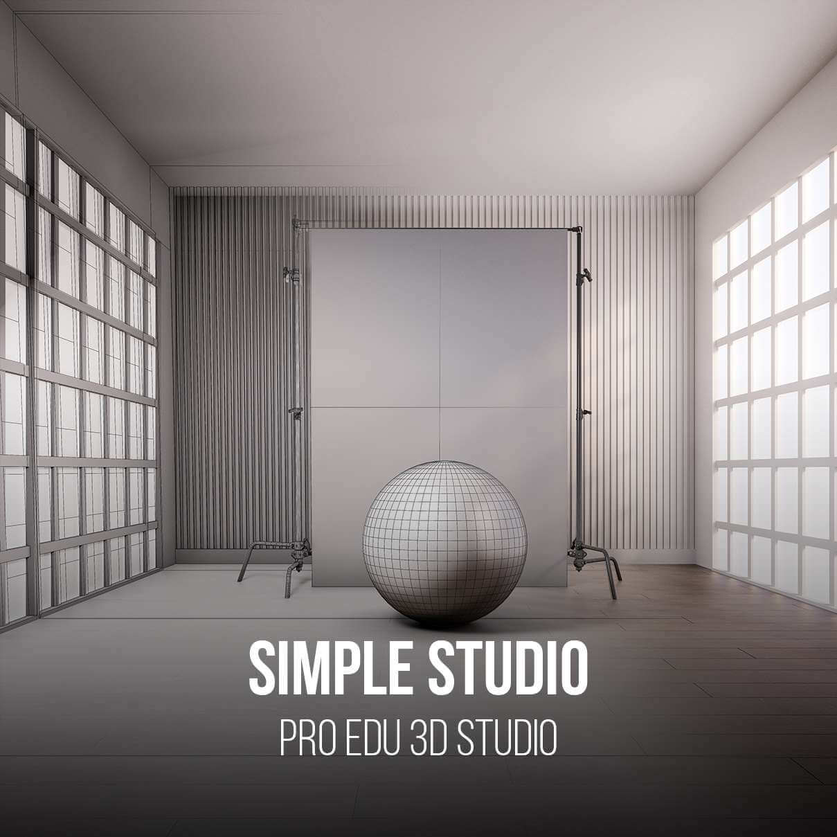 Virtual Photo Studio 3D Model Photoshop | C4D FBX OBJ CGI - PRO EDU PRO EDU PRO EDU